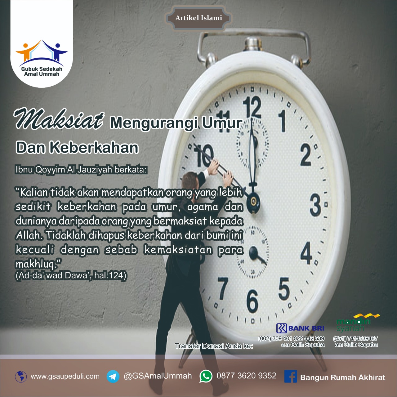 Maksiat Mengurangi Umur Dan Keberkahan