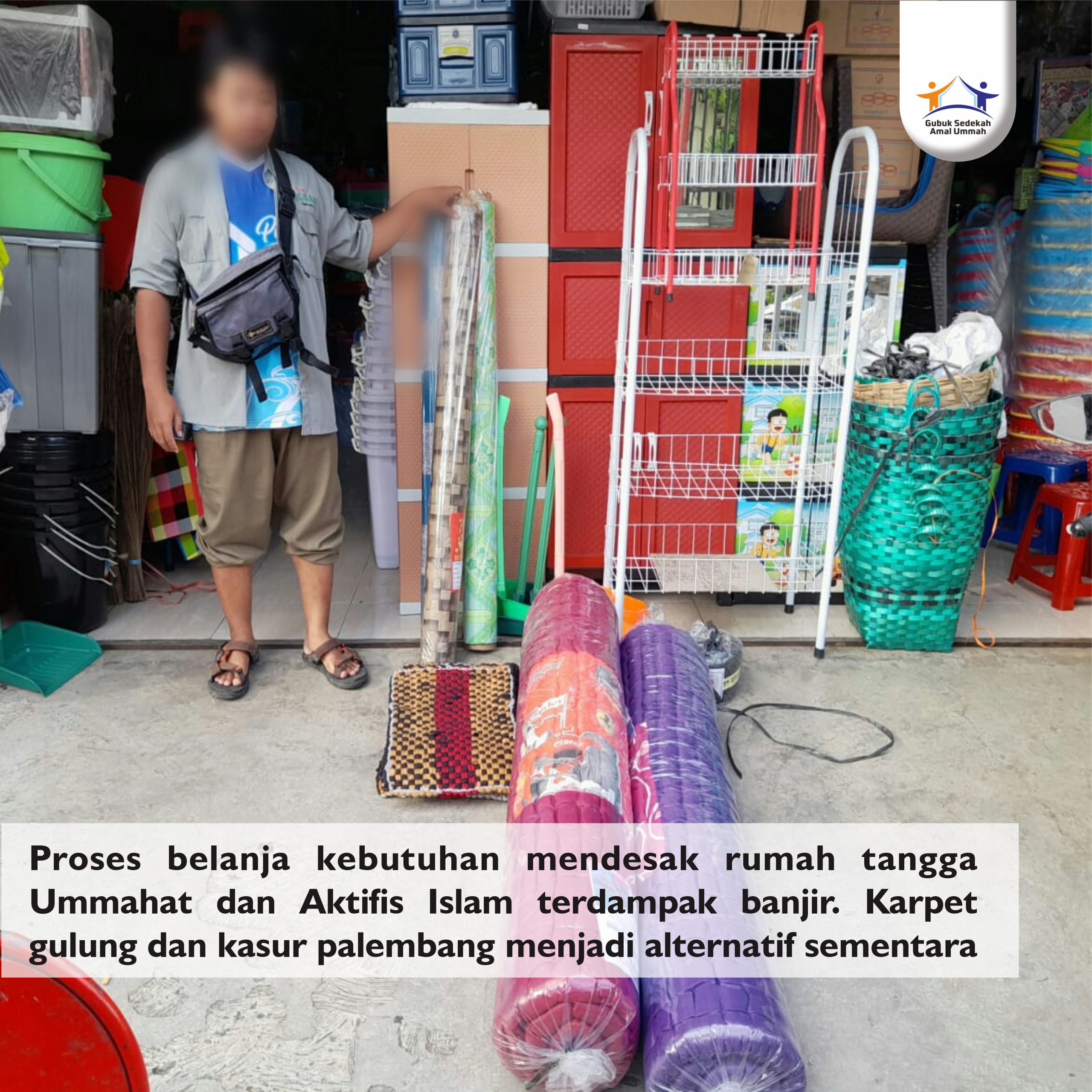 Dokumentasi Penyaluran Alat Rumah Tangga Guna Membantu Kaum Muslimin Terdampak Banjir Solo Raya.