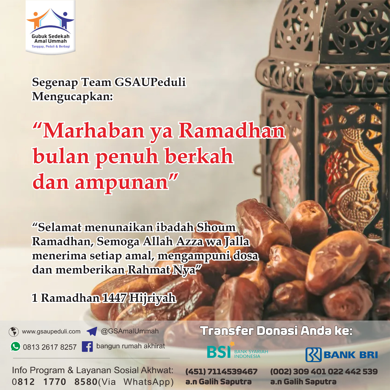 MARHABAN YA RAMADHAN bulan penuh berkah dan ampunan